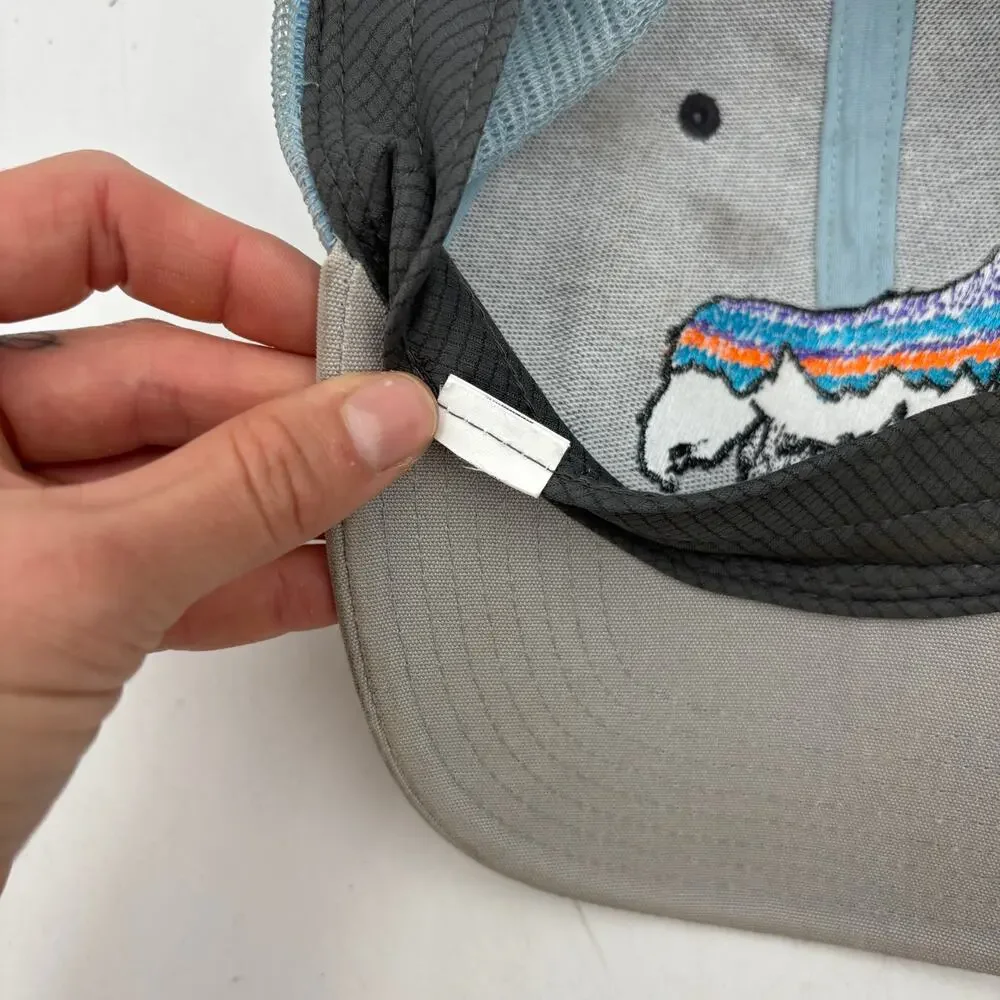 Patagonia Fitz Roy Bear Midcrown Mesh Snapback Trucker Hat Kids Youth Granola